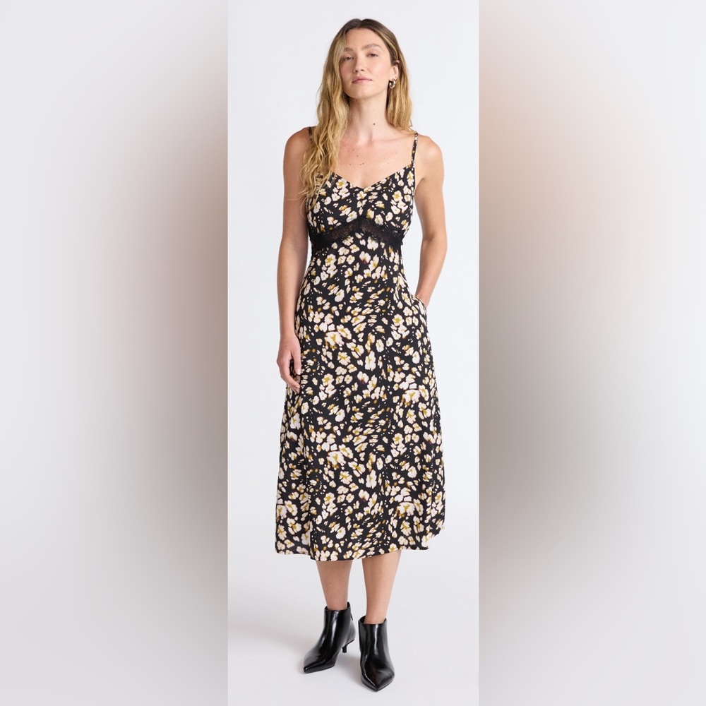 Scoop Floral Side Cut Out Dress size Medium NWT